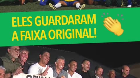 Jogadores da Seleção Brasileira de 1994 lembram dos 30 anos do TETRA com faixa do Senna