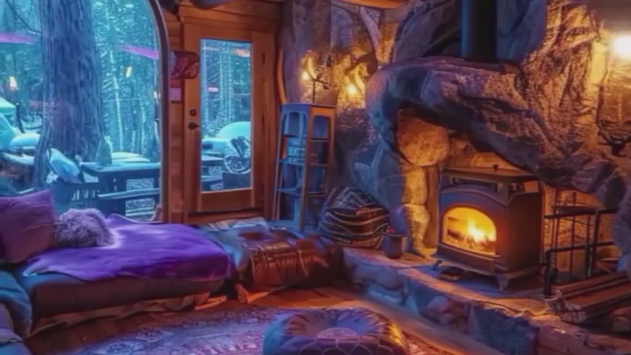 Cabin Retreat with Rustic Fireplace