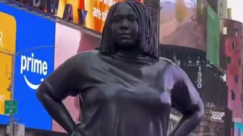 Soo… Times Square has a new Statue titled “Grounded in the Stars”