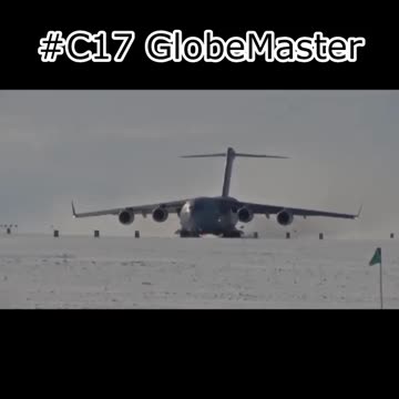 Giant #C17 GlobeMaster Takeoff Snowy Runway #Aviation #Fly #AeroArduino