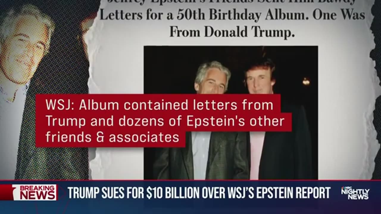 Trump sues for $10 billion over WSJ’s Epstein report