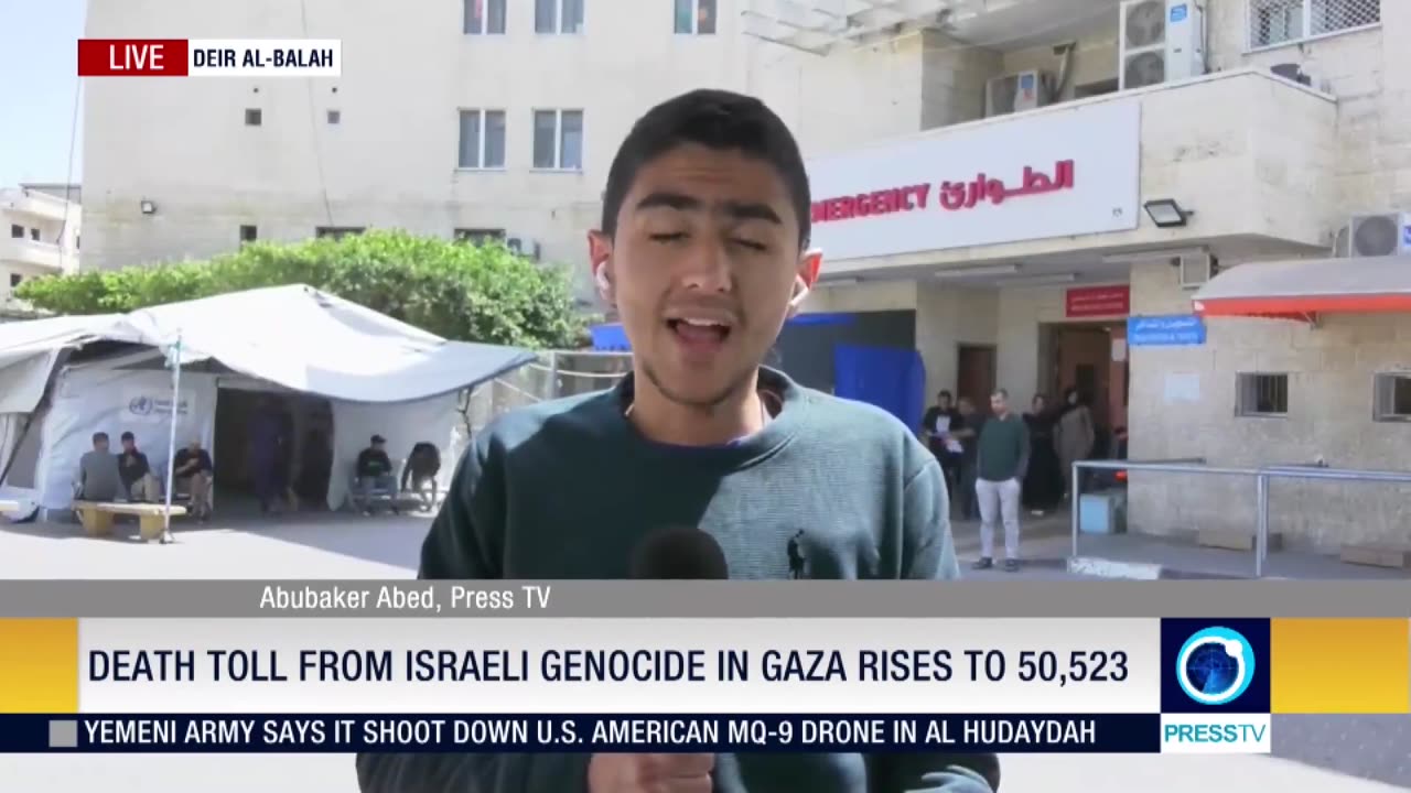 Press TV's correspondent in Deir al-Balah, Abubaker Abed