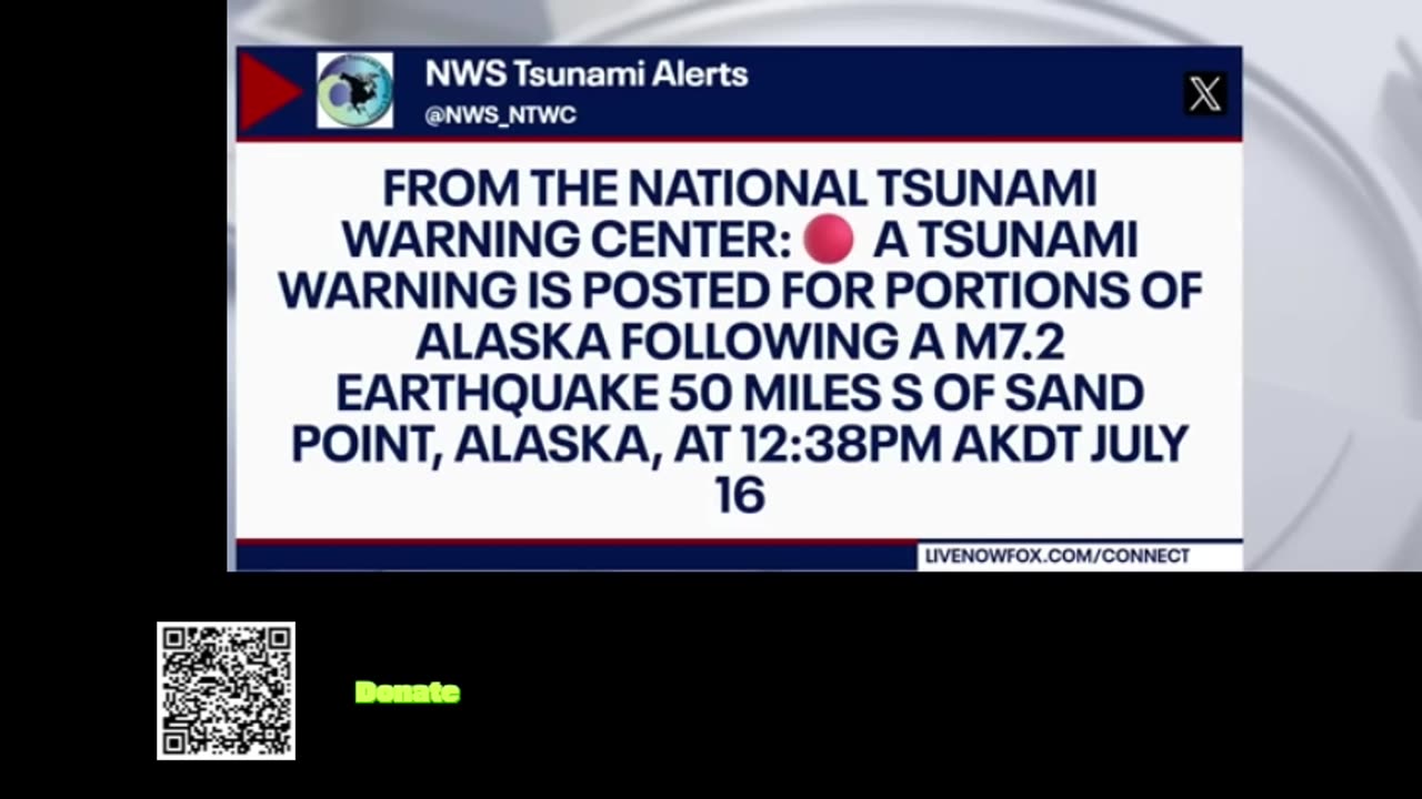Breaking 7.3 earthquake off Alaska, tsunami