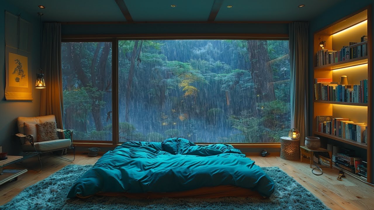 Best Rain Sounds For Insomnia Sleeping Within 10 Minutes Relax Sleep Meditation In Foggy Forest