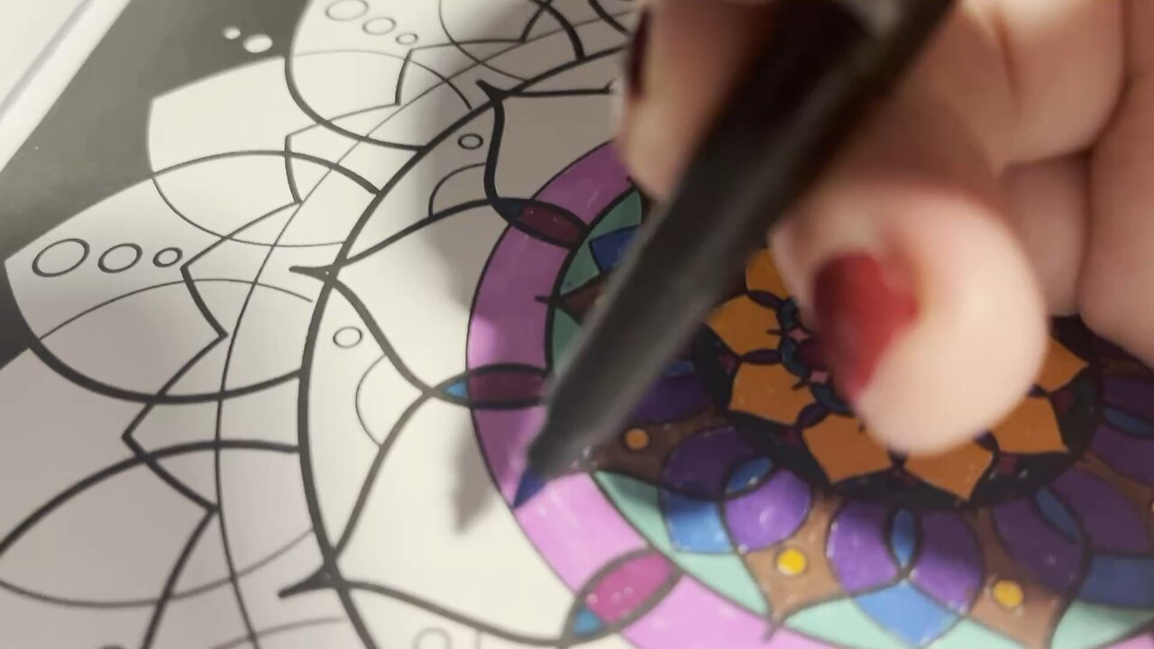 Mandala coloring book art video