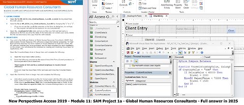 New Perspectives Access 2019 | Module 11: SAM Project 1a| Global Human Resources Consultants (2025)