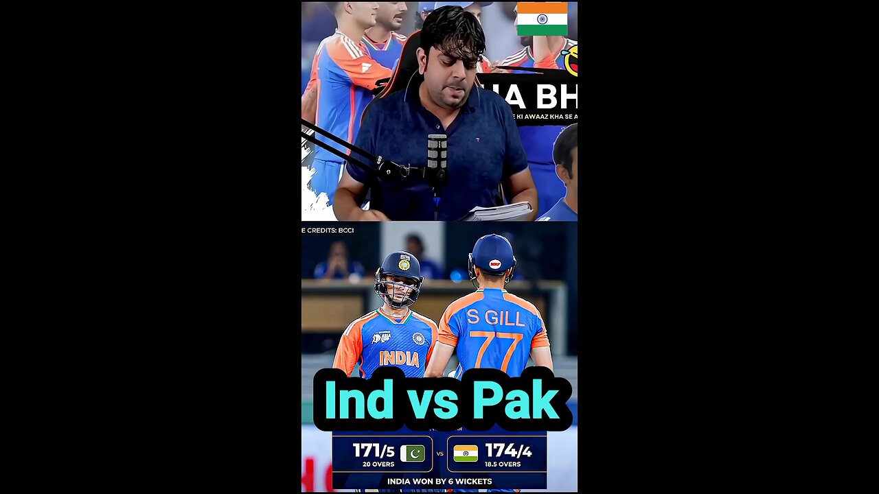 India won by 6 wickets 🔥😎🇮🇳 #indvspak #abhisheksharma #trending #shorts #viratkohli #shubmangill