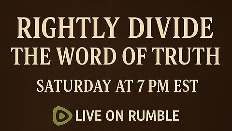 Rightly Divide The Word Of Truth - Pastor Bristol Smith