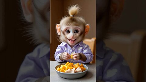 Cuteness overload: this baby monkey’s grin wins it all! 🐒❤️