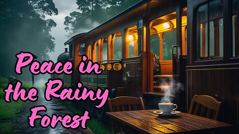 Rainy Forest Train Station Ambience – Steam, Rain & Wind Sounds for Deep Relaxation