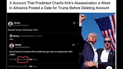 Account That Predicticted Charlie Kirks Assassination-Also Predicts Trump's On-DECEMBER 14
