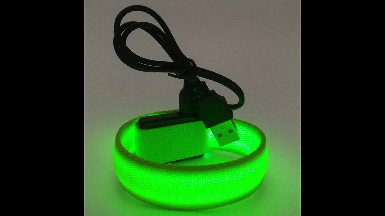Rechargeable LED Light-Up Bracelet, for Holidays Party, Running, Cycling, Fishing, Concerts (2-Pack)