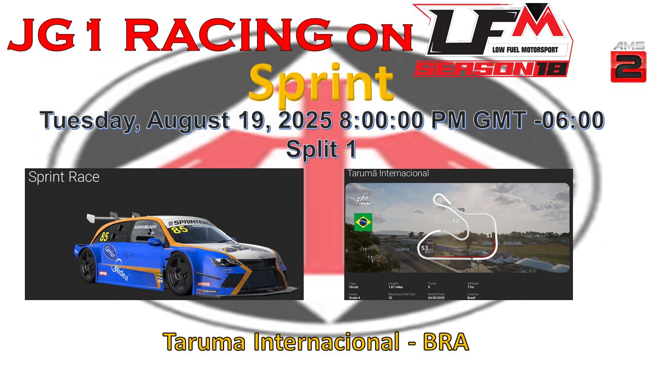 JG1 RACING on LFM - Sprint Race - Taruma Internacional - BRA - Split 1