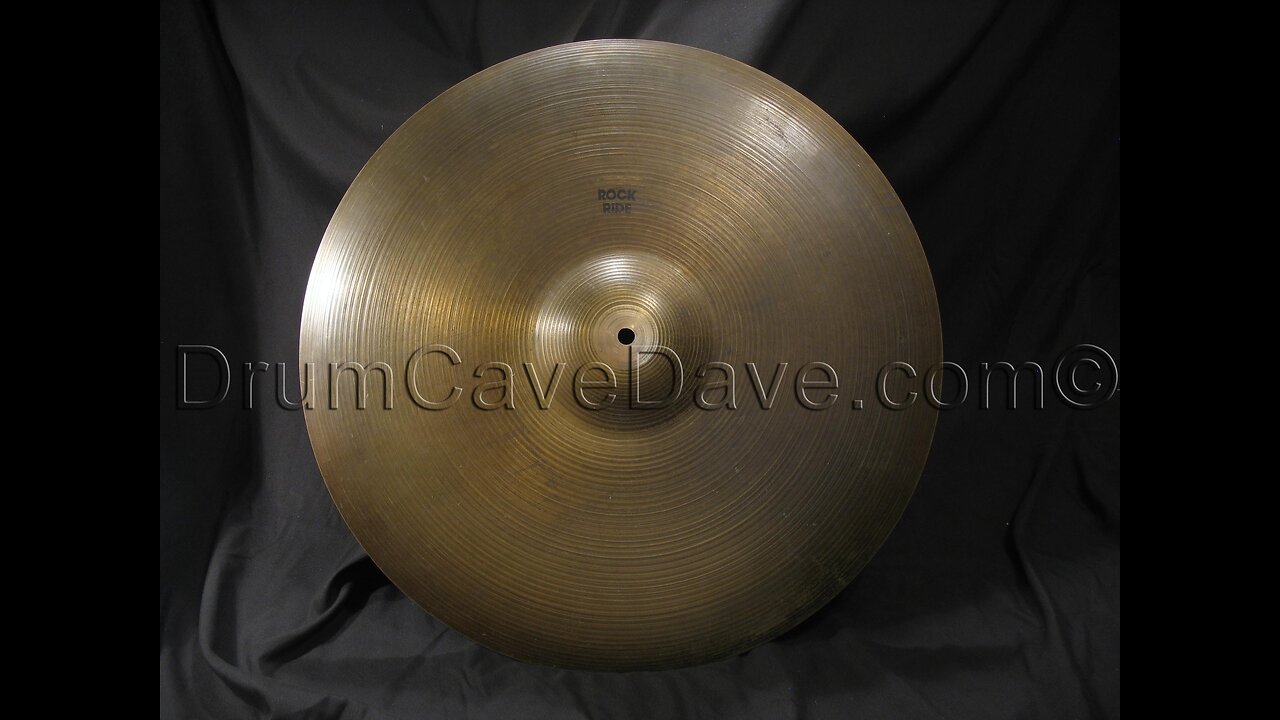 Vintage 1970s Zildjian 21” ROCK RIDE cymbal, HOLLOW LOGO