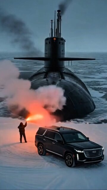 Submarine Crashes Through Ice Near Cadillac in Arctic Showdown!