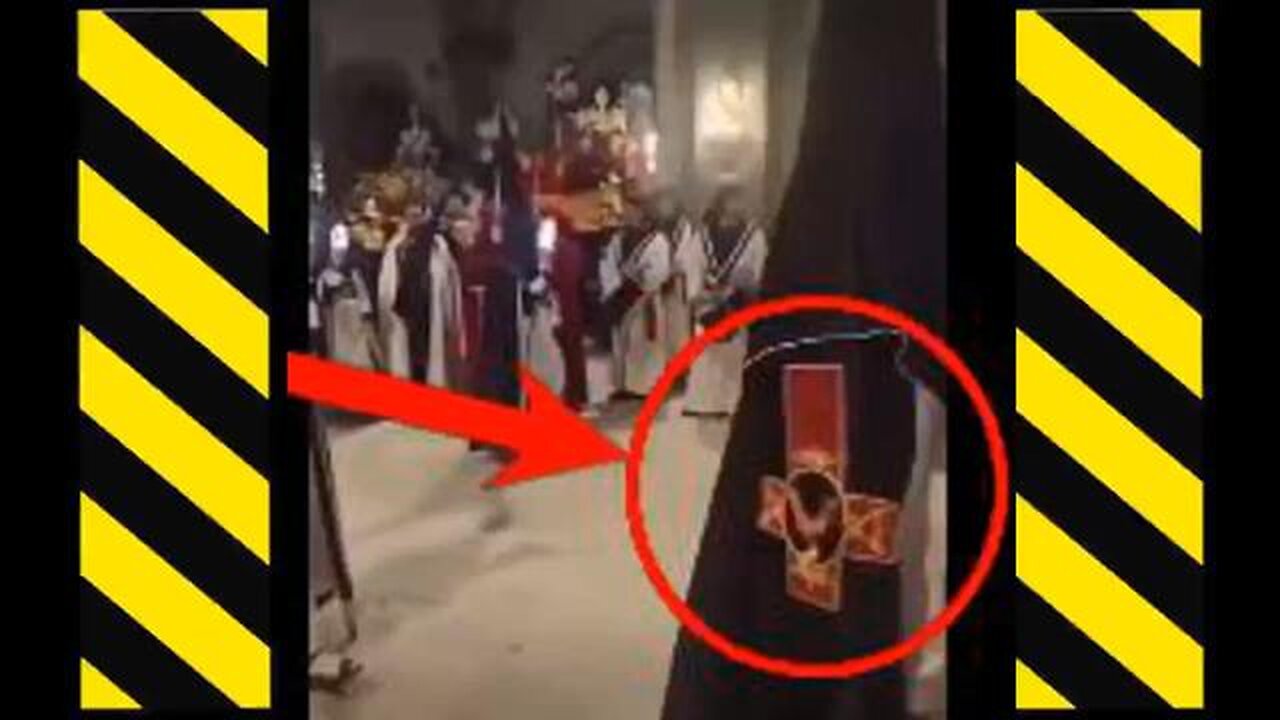 ⚠️The pope's funeral is a satanic ritual.. LOOK! Upside down crosses & hooded klansman! #pope