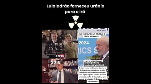 Investigações internacionais aponta que @LulaOficial ladrão forneceu urânio enriquecido para o irã em 2023. thief Lula brought uranium to Iran in 2023