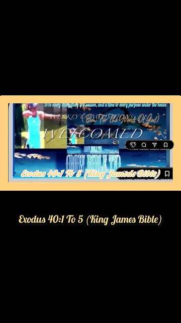 Daily Bible Study: Exodus 40:1 To 5 (King James Bible)