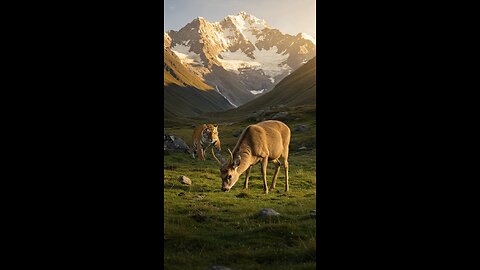 Tiger and Deer Lock Eyes in Silent Standoff shorts #wildlife #tiger #deer
