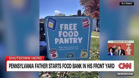 Pennsylvania father starts food bank in his front yard