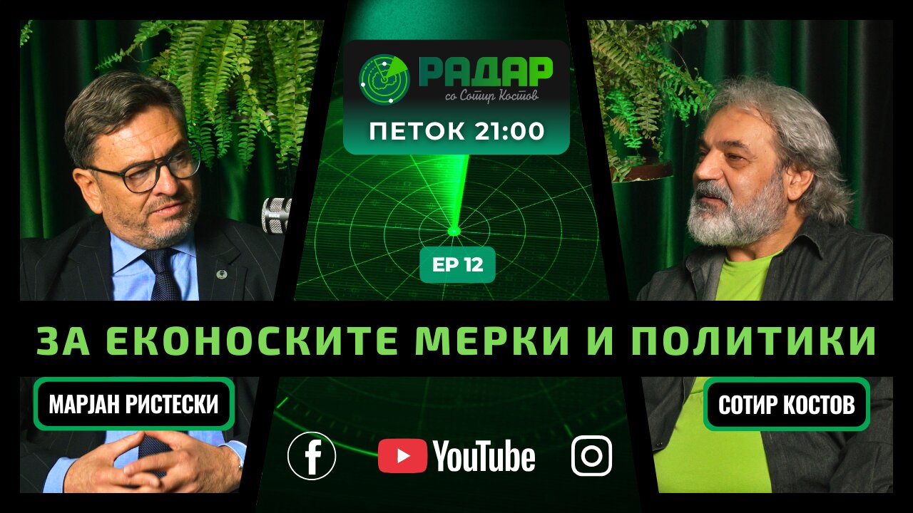 RadarPodcast | РадарПодкаст S01E12, За економските мерки и политики со Марјан Ристески