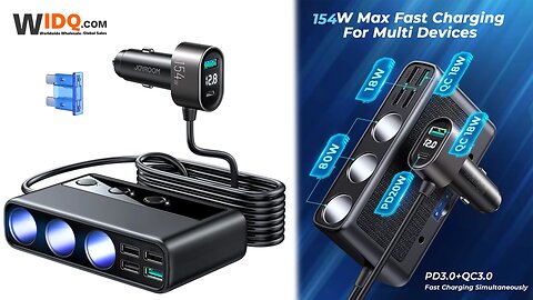 🚗 9-in-1 Car Charger Beast | 154W Fast Charging for 9 Devices! ⚡