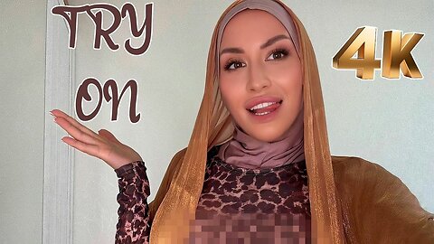 4K Try On Haul | Sheer Dress Hijab Outfit | Try On Haul Tutorial