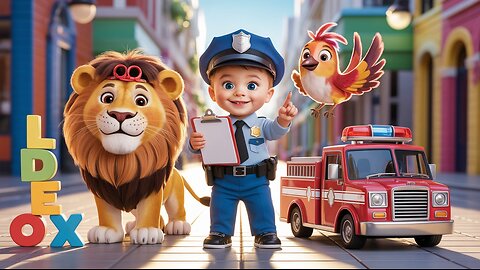 Police Car Lost Its Siren 🚓 | ABC Song with Fire Truck & Monster Trucks