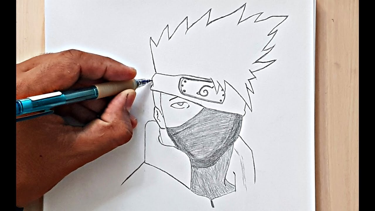how to draw Kakashi Hatake | drawing Naruto step by step