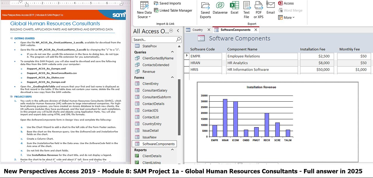 New Perspectives Access 2019 | Module 8: SAM Project 1a | Global Human Resources Consultants (2025)
