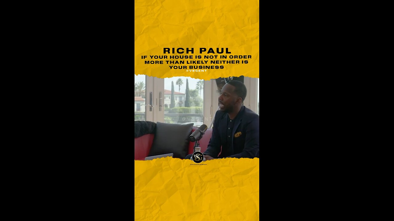 @richpaul If your house is not in order more than likely neither is your business