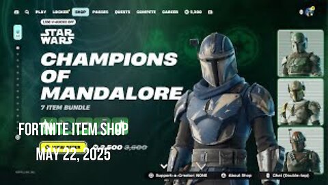 Fortnite Item Shop|May 22, 2025(*New* Champions of Mandalore Bundle)