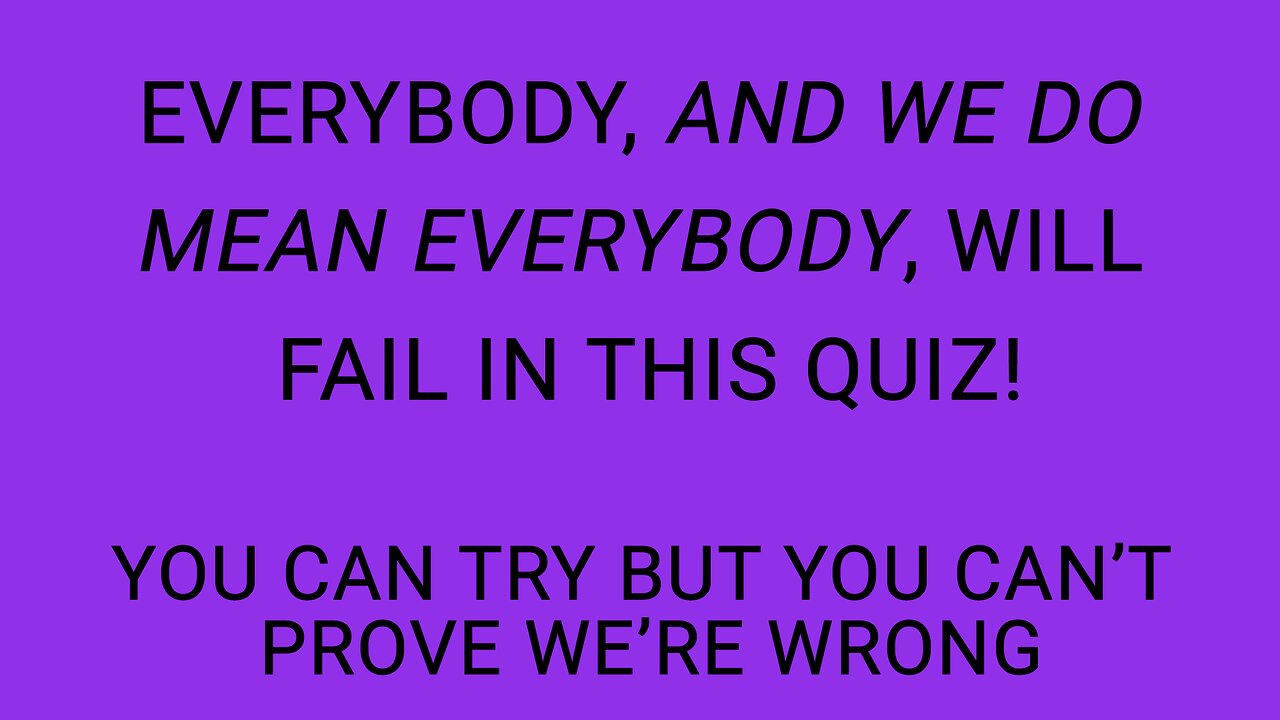 Challenging Knowledge Quiz