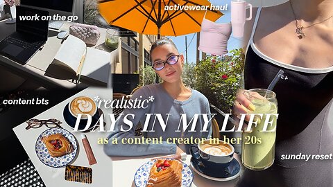*realistic* Days in my Life | book chats, content bts, work day from home, home reset, pilates haul