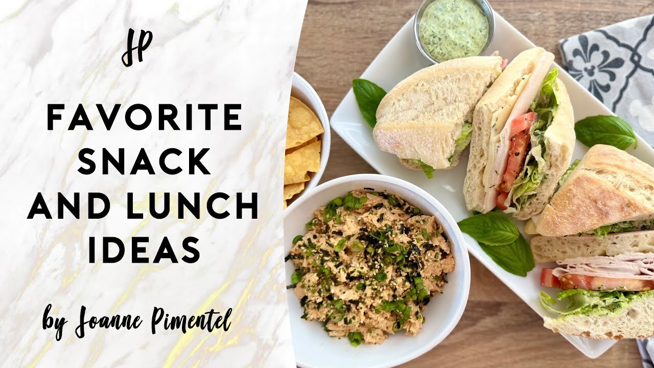 QUICK LUNCH AND SNACK IDEA - SPICY TUNA SALAD | TURKEY SANDWICH W/ BASIL MAYO