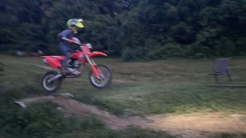 Trying a Tail Whip on a CRF150R