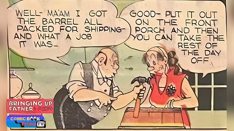 The unexpected gift, Bringing up father by George McManus Jiggs and Maggie #shorts #comics #funny