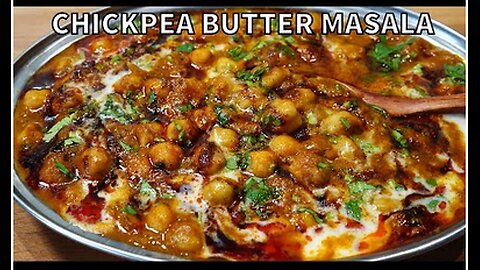 RESTAURANT STYLE CHICKPEA BUTTER MASALA (EASY TO MAKE) | Chole Butter Masala