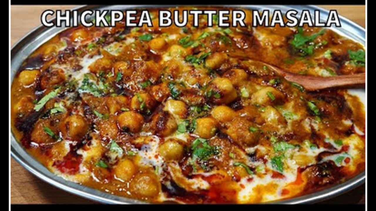 RESTAURANT STYLE CHICKPEA BUTTER MASALA (EASY TO MAKE) | Chole Butter Masala