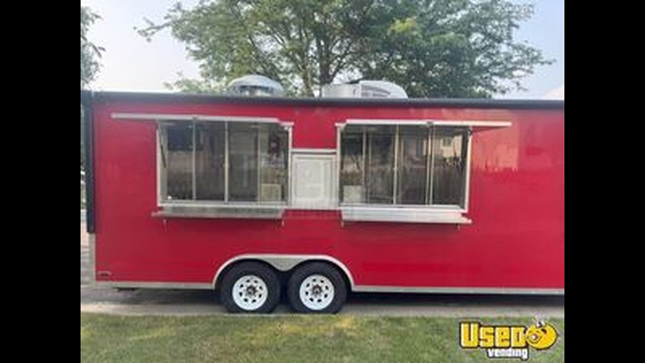 Well Maintained 2020 8.6' x 22' Kitchen Food Concession Trailer with NSF Equipment