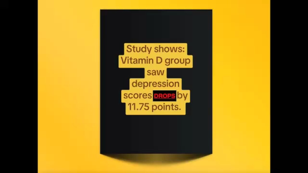 Vit d decreases depression!