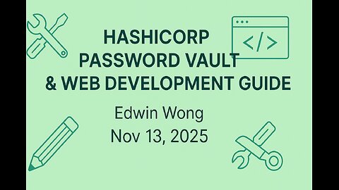 HashiCorp Password vault, Oracle Key Management, FastApi, Wireguard, Ngrok, Radius demo