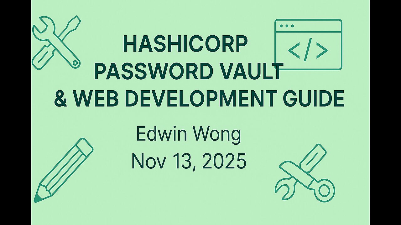 HashiCorp Password vault, Oracle Key Management, FastApi, Wireguard, Ngrok, Radius demo