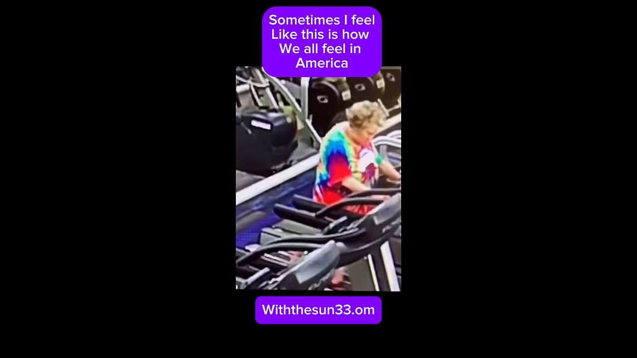 Lady falls off treadmill