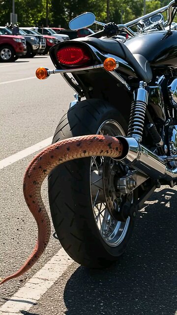 Snek in bike