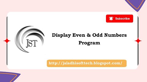 Display Even Odd Number using Stream API