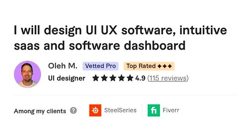 I will design UI UX software, intuitive saas and software dashboard