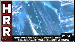 Health Ranger XYLITOL CRYSTALS experiment blows everybody's mind and reveals the natural intelligence of crystals