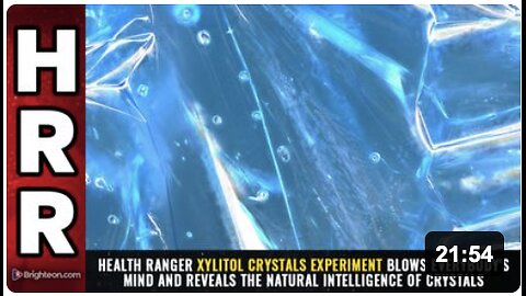 Health Ranger XYLITOL CRYSTALS experiment blows everybody's mind and reveals the natural intelligence of crystals