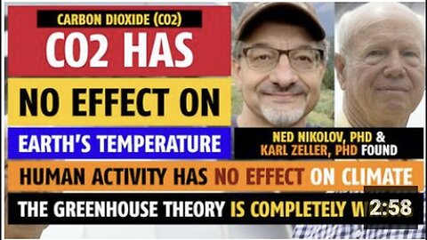 "CO2 Has No Impact on Earth's Temperature, Assert PhDs Ned Nikolov and Karl Zelle"